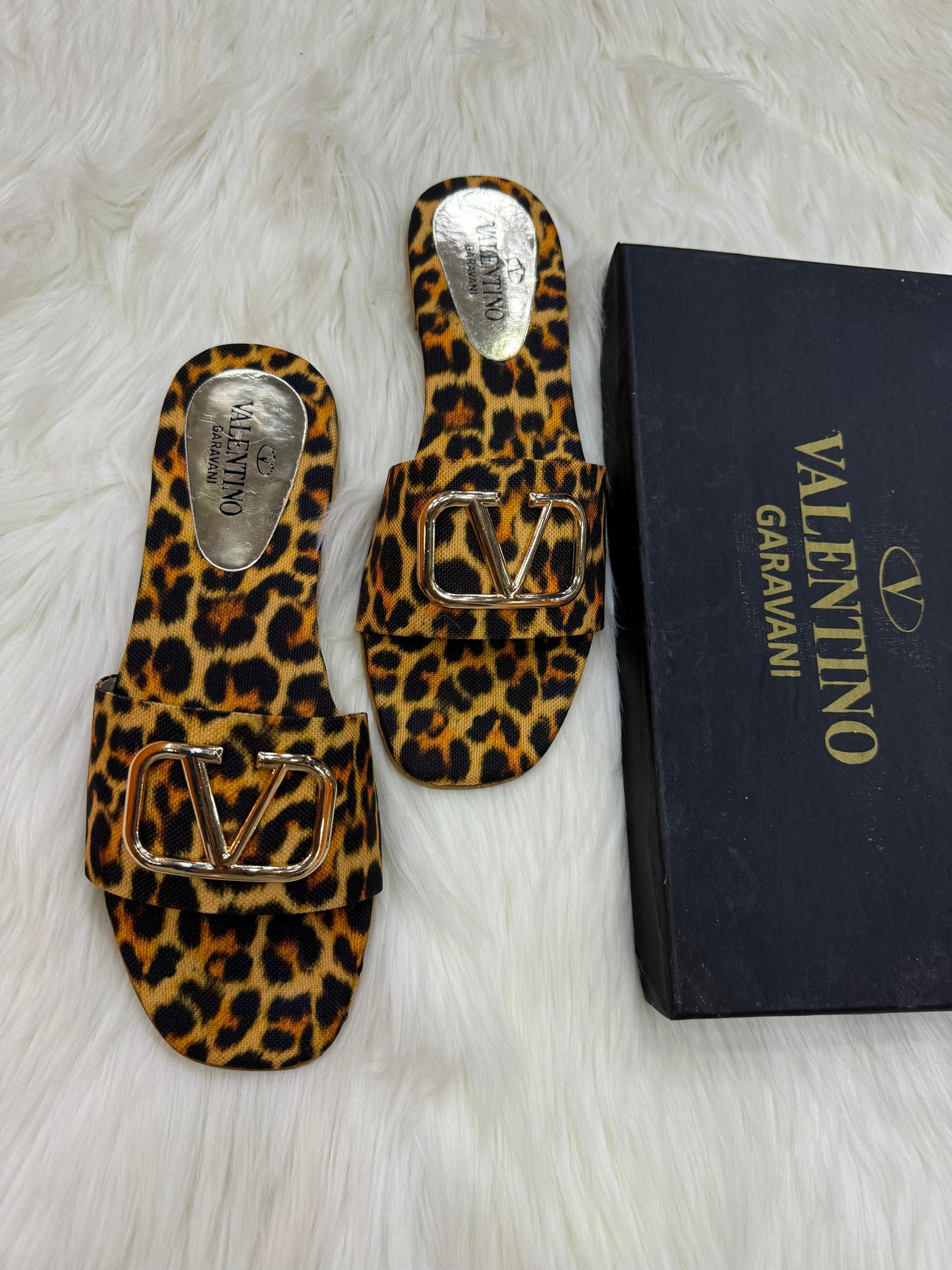 VALENTINO LEOPARD ESCAPE SLIDE