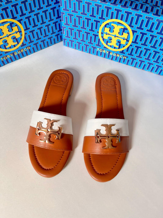 TORYBURCH TWO TONE SLIPPERS