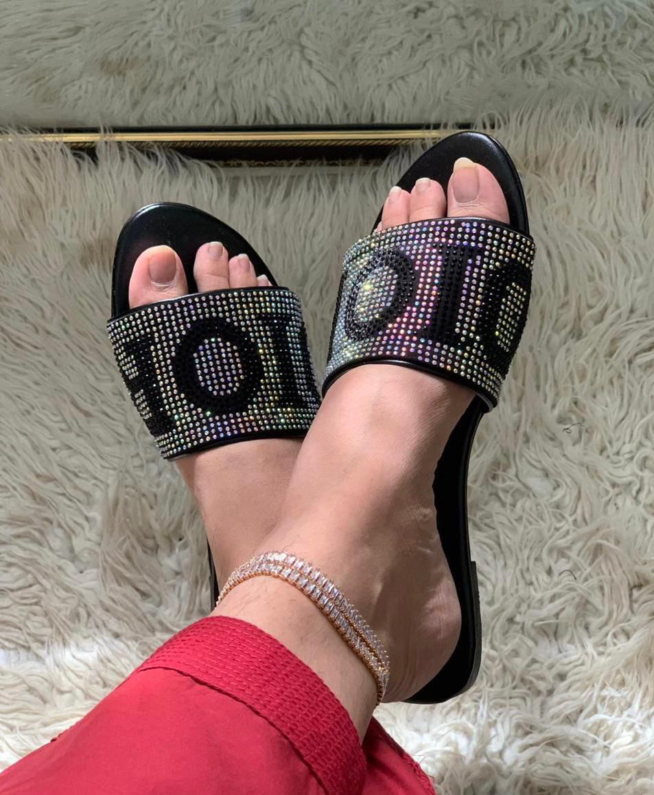 DIOR STRASS STONE FLATS