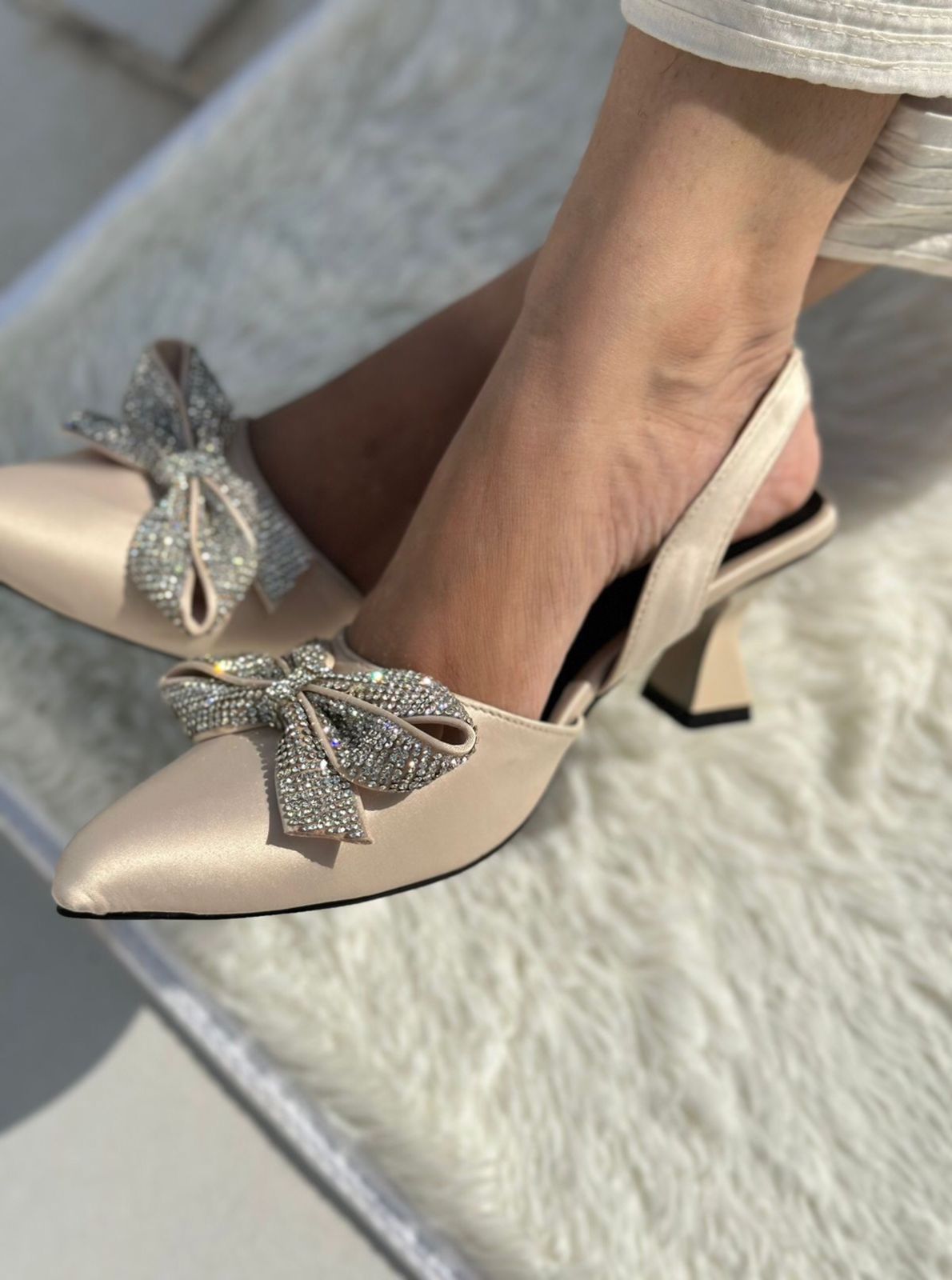 JIMMY MESH BOW HEEL